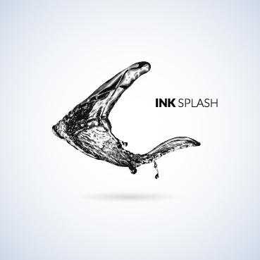 abstract ink splash background vector