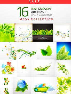 abstract leaf concept background vector