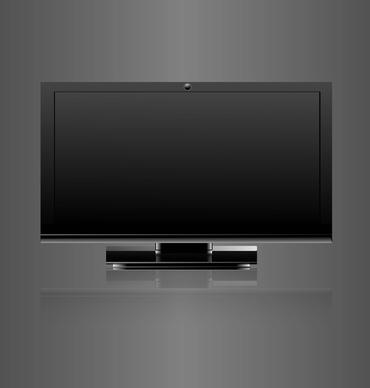 abstract led tv blank screen realistic reflection vector design