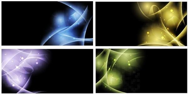 Abstract Light Vector Background Set