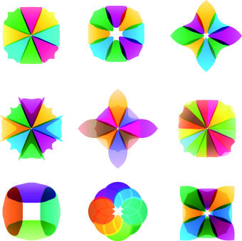 abstract logos colored vector