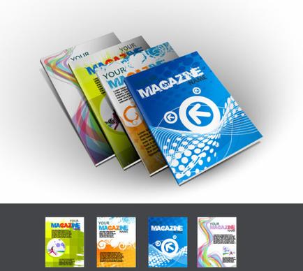 abstract magazine cover design elements vector