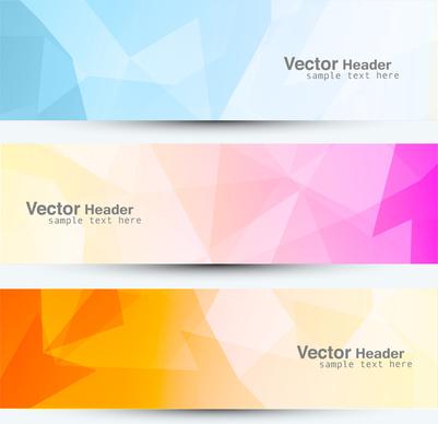 abstract mosaic header colorful vector design