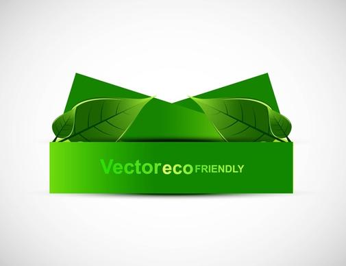 abstract natural frame eco green lives whit background vector