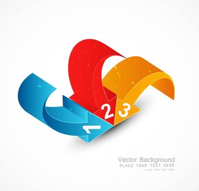 abstract numbers arrows colorful business vector