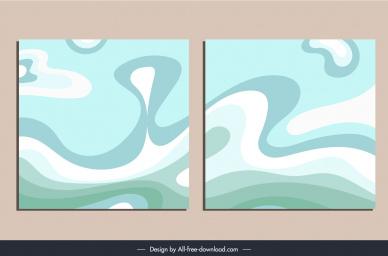 abstract ocean wave backdrop template classic flat dynamic