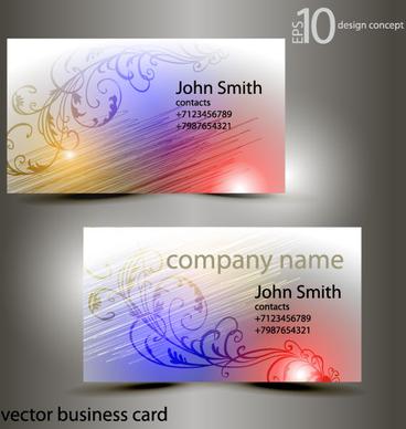 abstract of shiny business cards vector