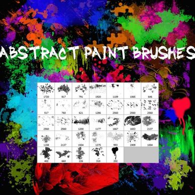 abstract paint brushes