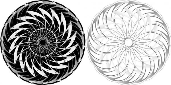 abstract pattern circles design in black and white