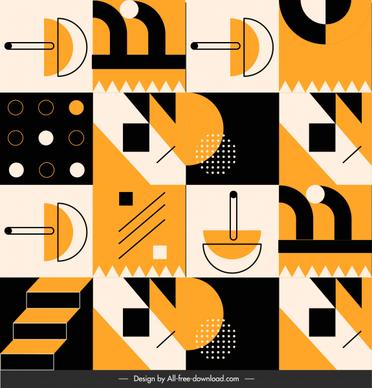 abstract pattern template squares isolation flat geometric shapes