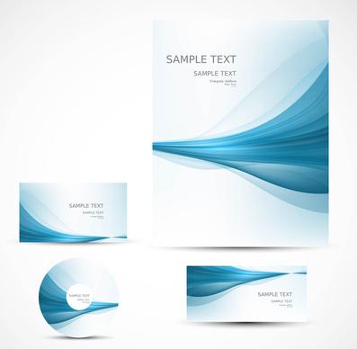 abstract professional brochure wave design presentation vector