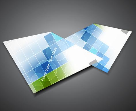 abstract professional mosaic business corporate brochure design vector