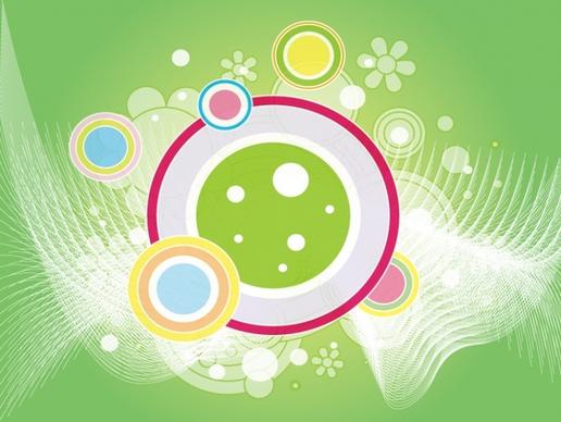 abstract background design multicolored circles flowers decoration