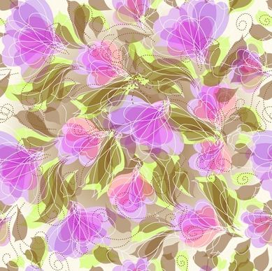 abstract seameless floral flowers patterns