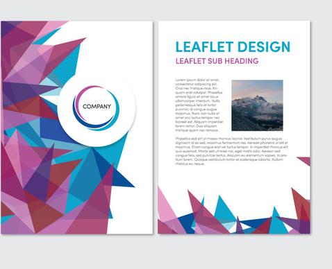 abstract sharp background leaflet vector design