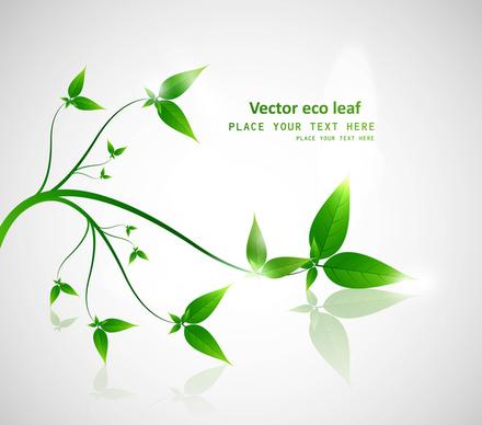 abstract shiny eco green lives reflection vector design