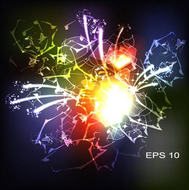 abstract shiny elements vector background art