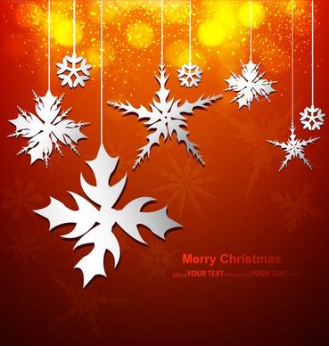 abstract snowflakes christmas tree bright colorful vector