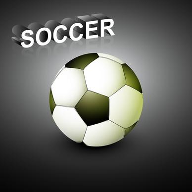 abstract soccer ball bright colorful black background vector