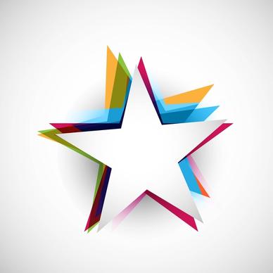 abstract stars colorful stylish design whit background vector
