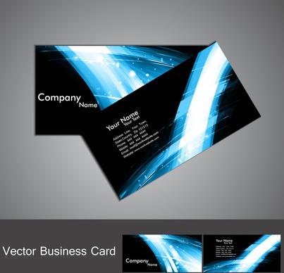 abstract stylish black bright colorful business card set wave vector