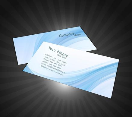 abstract stylish bright colorful business card wave design vector