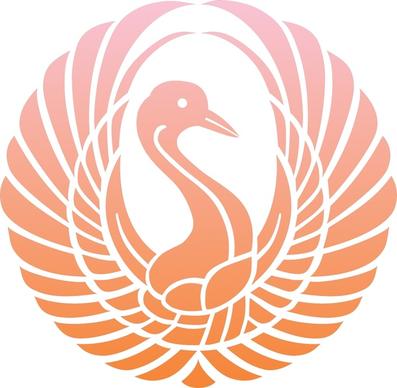 abstract swan logo vector illustration