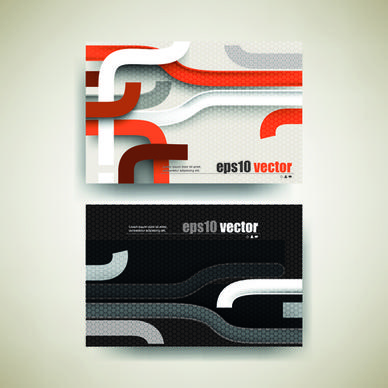 abstract track business cards vector set