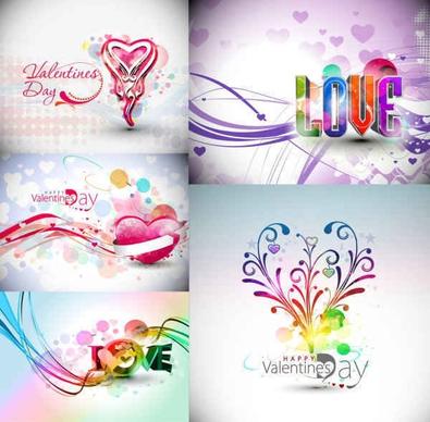Abstract Valentines Day Vector Graphics