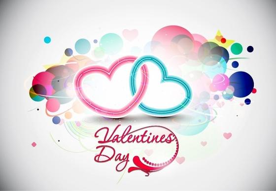 Abstract Valentines Day Vector Illustration