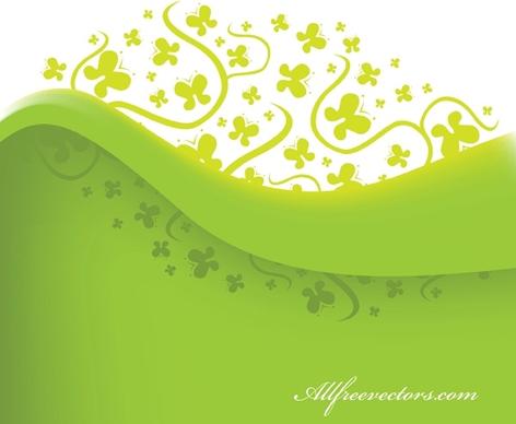 Abstract vector background with butterflies