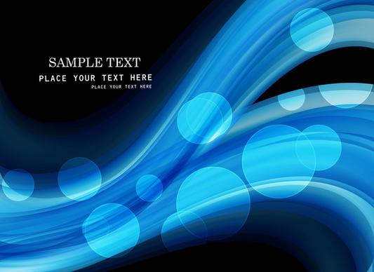 abstract vector colorful blue wave technology background
