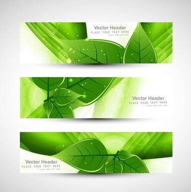 abstract vector natural eco green lives header vector design illustration
