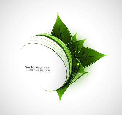 abstract vector natural eco green lives swirl wave illustration