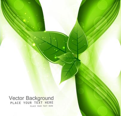 abstract vector natural eco green lives wave whit background vector