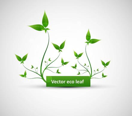 abstract vector natural frame eco green lives whit background