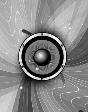 abstract vector speaker design illustration