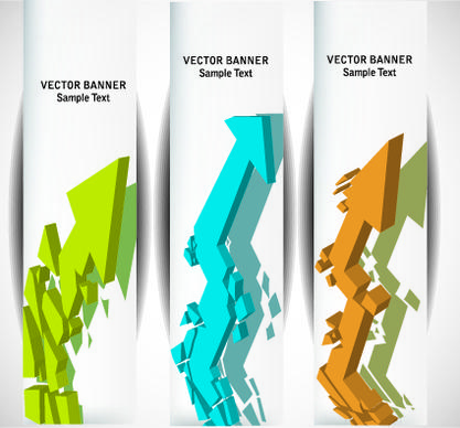 abstract vertical web banner vector set