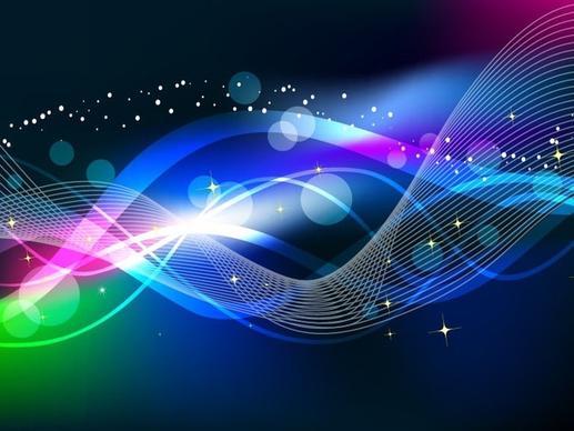 Abstract Wave Color Light Background Vector
