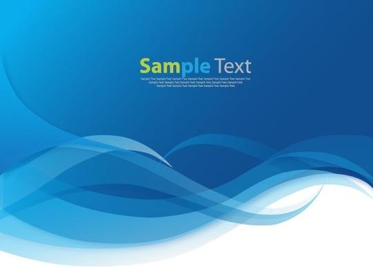 abstract waves blue background vector illustration