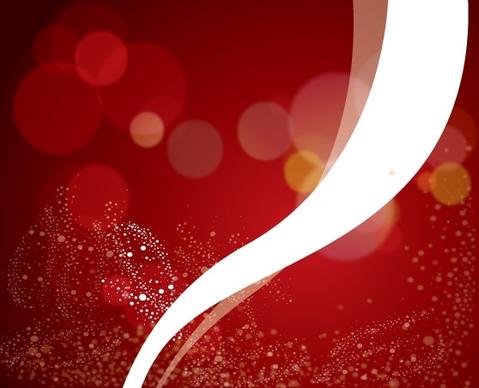 abstract red bokeh background white curved line ornament