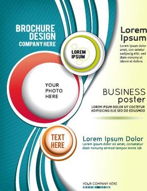 abstract with round brochure cover design vector