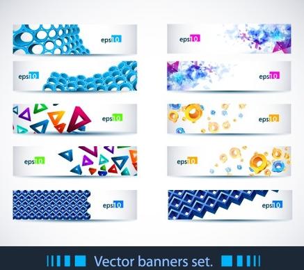 abstractr colored web banner vector graphics
