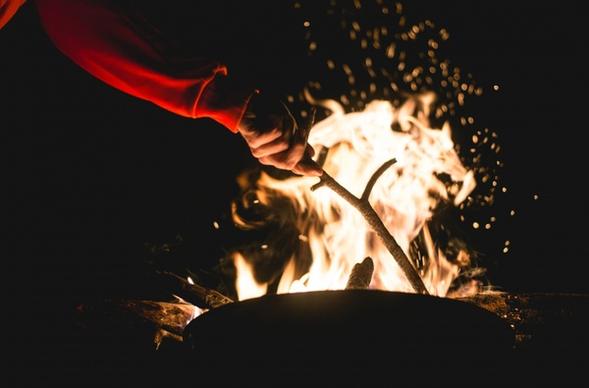 action ash bonfire camp campfire danger energy
