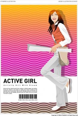 activities girl vector