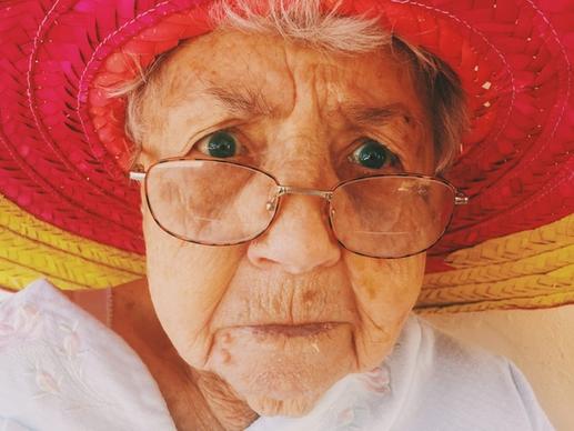adult clothing elderly eyeglasses eyes face facial