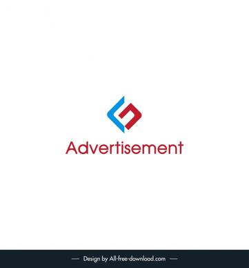 advertisement with a logo template geometric flat design