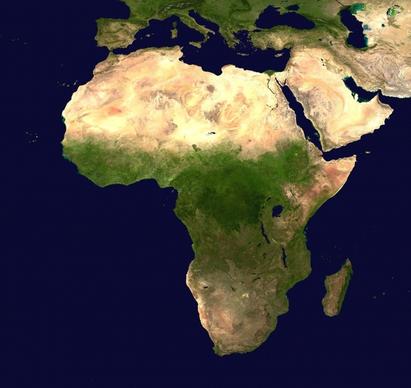 africa continent aerial view