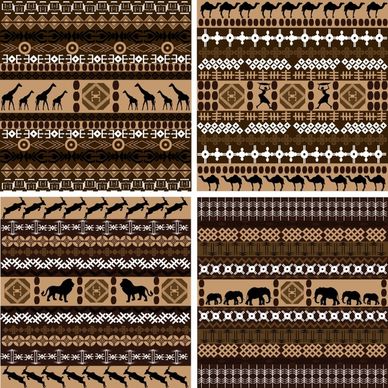 african tribal patterns repeating symmetric classical flat symbols