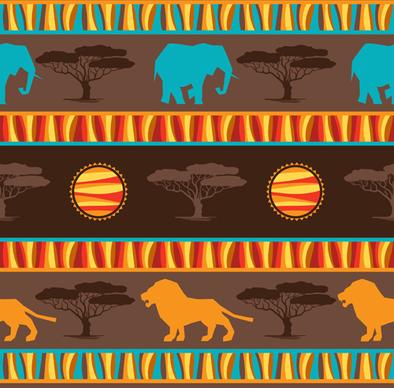 african style seamless vector pattern
